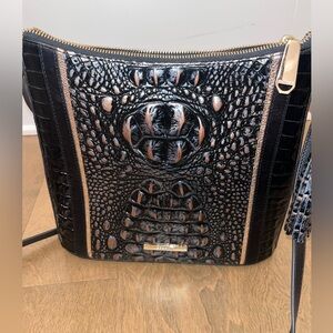 Brahmin: Women’s Katie Leather Crossbody / Shoulder Bag Embossed Croc Pattern